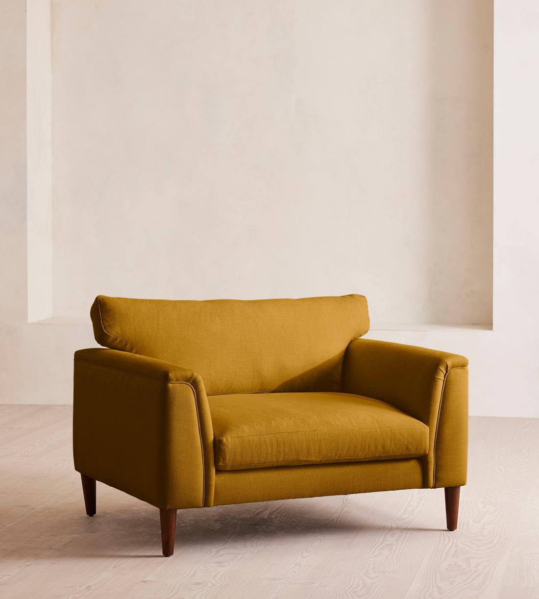 Reya Loveseat - Linen - Turmeric - US - Listing - Image 1
