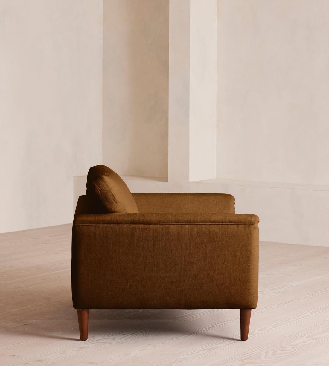 Reya Loveseat - Linen - Terracotta - UK - Images - Image 3