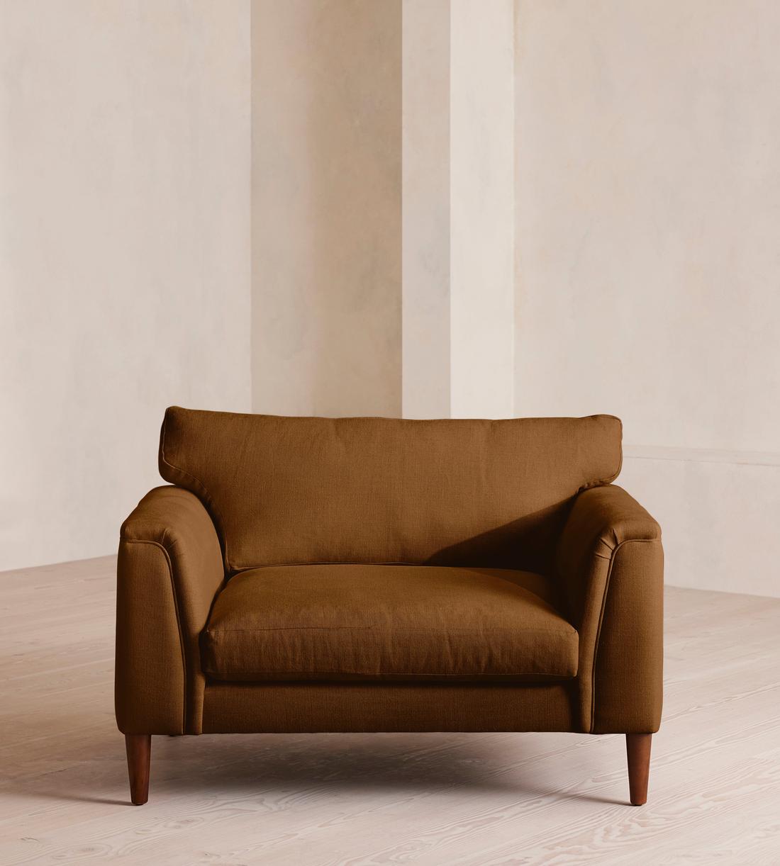 Reya Loveseat - Linen - Terracotta - US - Listing - Image 2