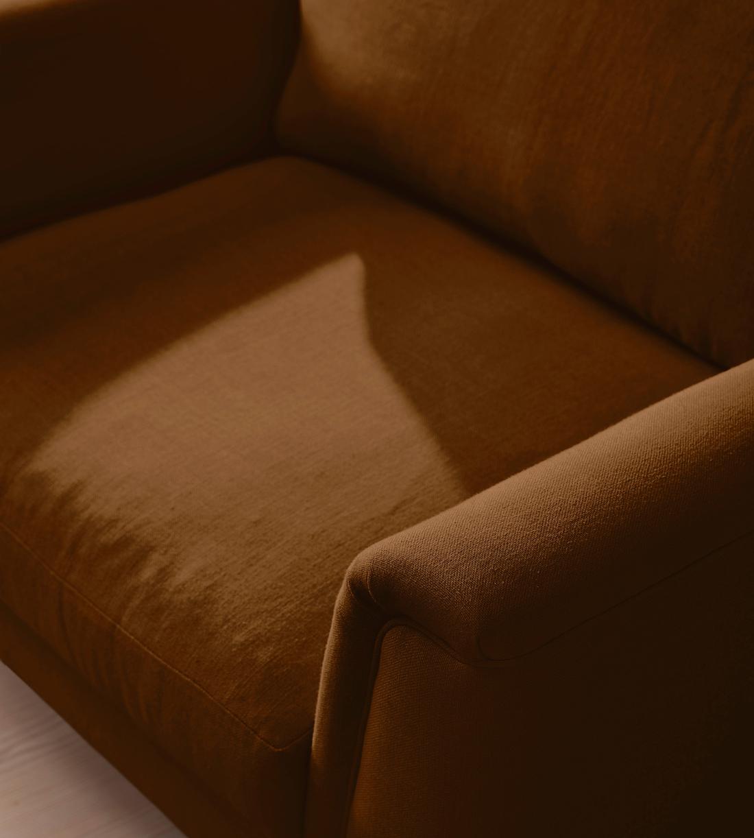 Reya Loveseat - Linen - Terracotta - US - Images - Image 5