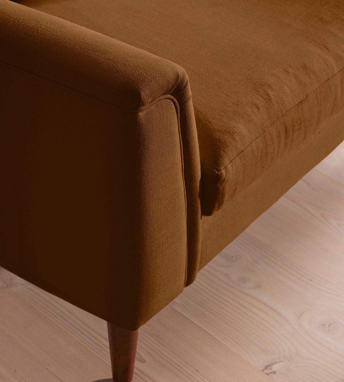 Reya Loveseat - Linen - Terracotta - US - Images - Image 6