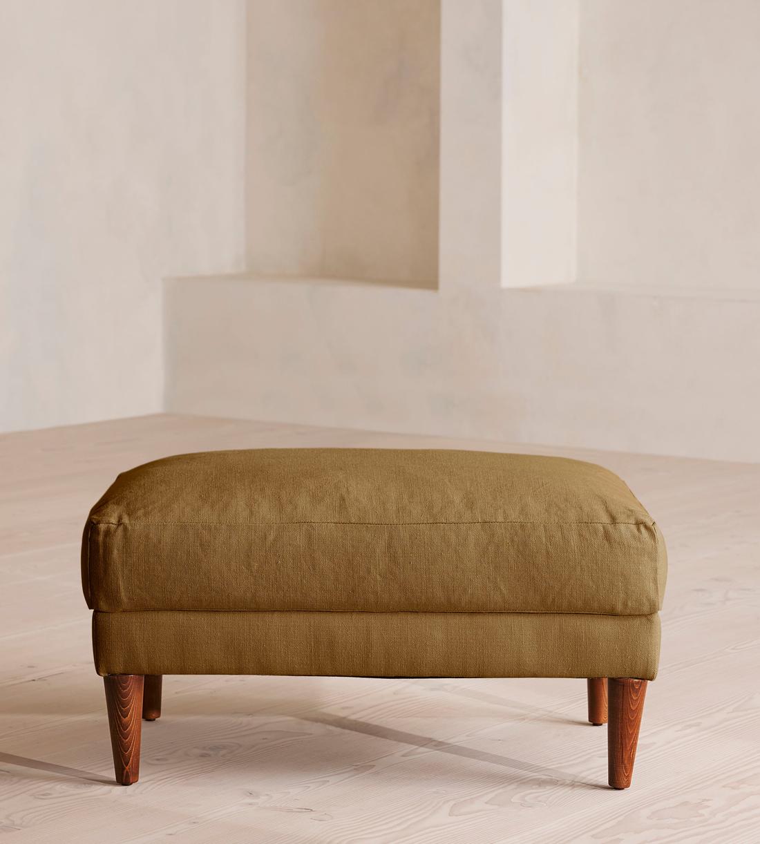 Reya Ottoman - Linen - Ochre - US - Listing - Image 2