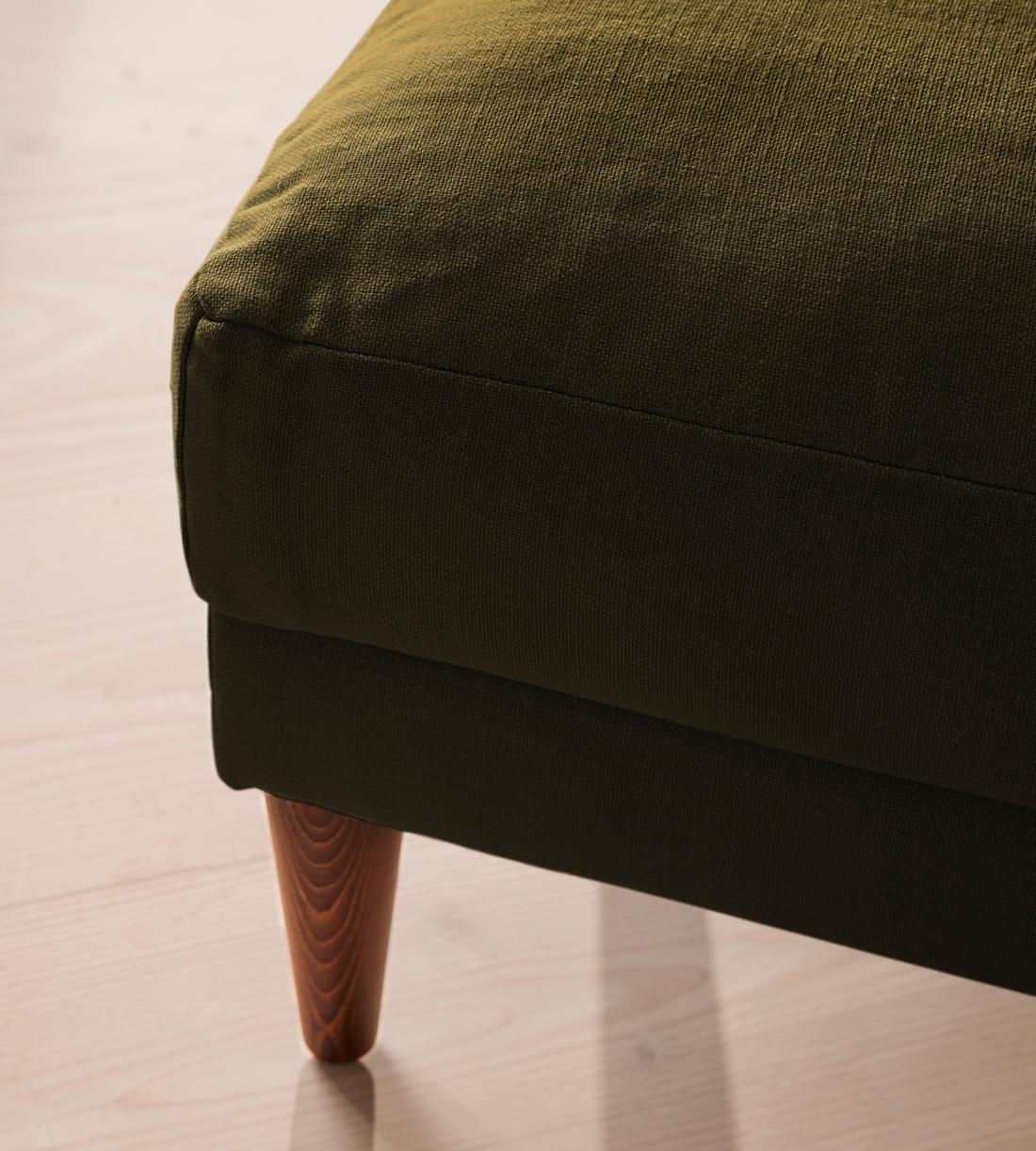 Reya Ottoman - Linen - Olive - Images - Image 3