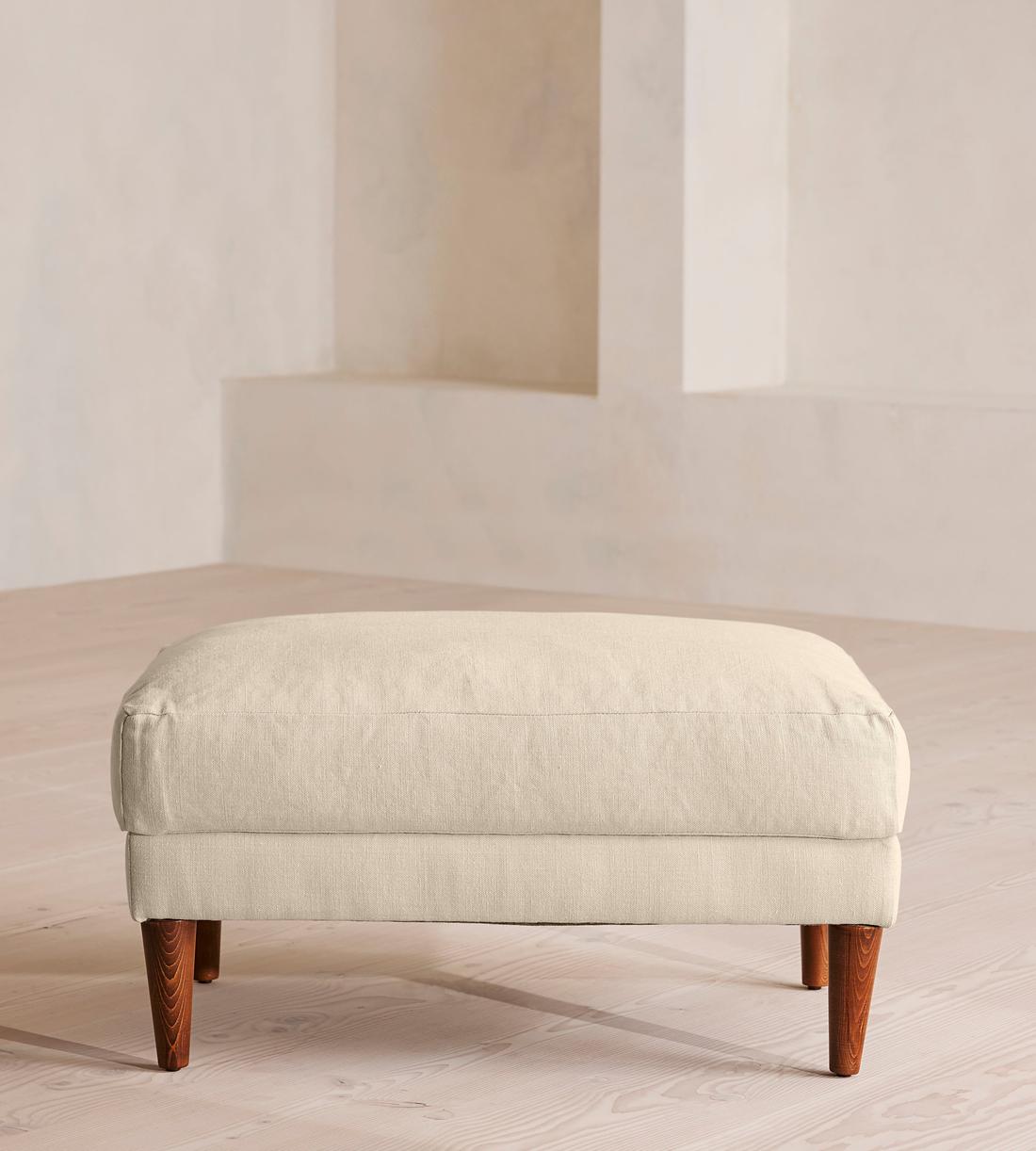 Reya Ottoman - Linen - Bisque - Listing - Image 2