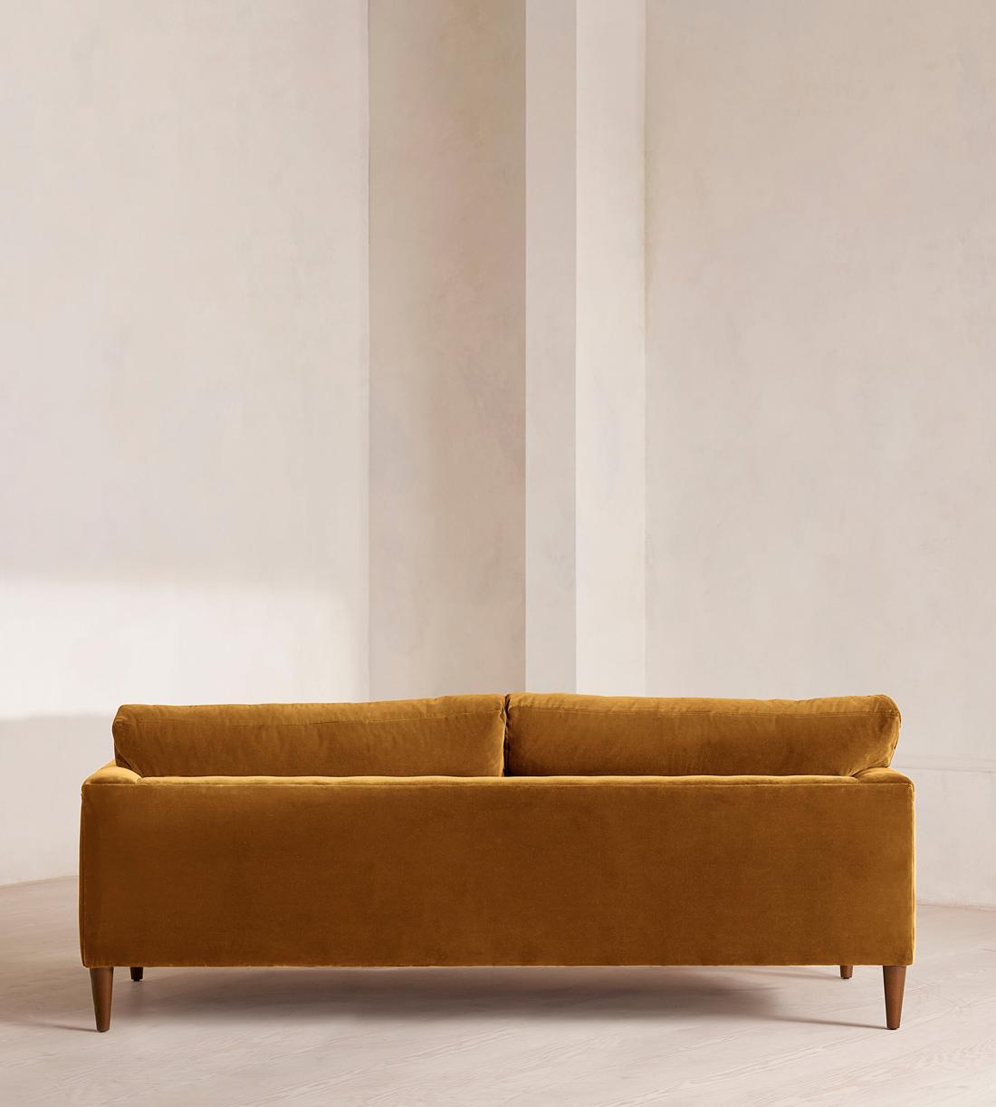 Reya Three Seater Sofa - Velvet - Mustard - Images - Image 4