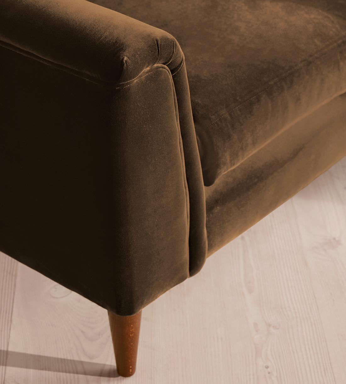 Reya Three Seater - Sofa - Velvet - Chocolate - Images - Image 6