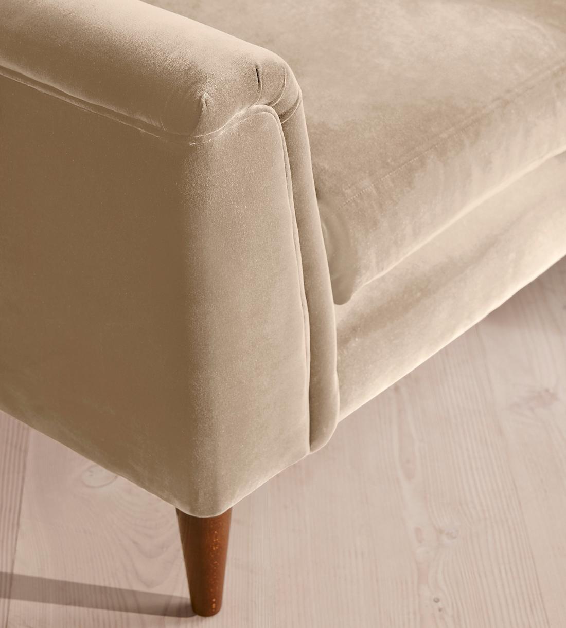 Reya Three Seater Sofa - Velvet - Oyster - UK - Images - Image 6