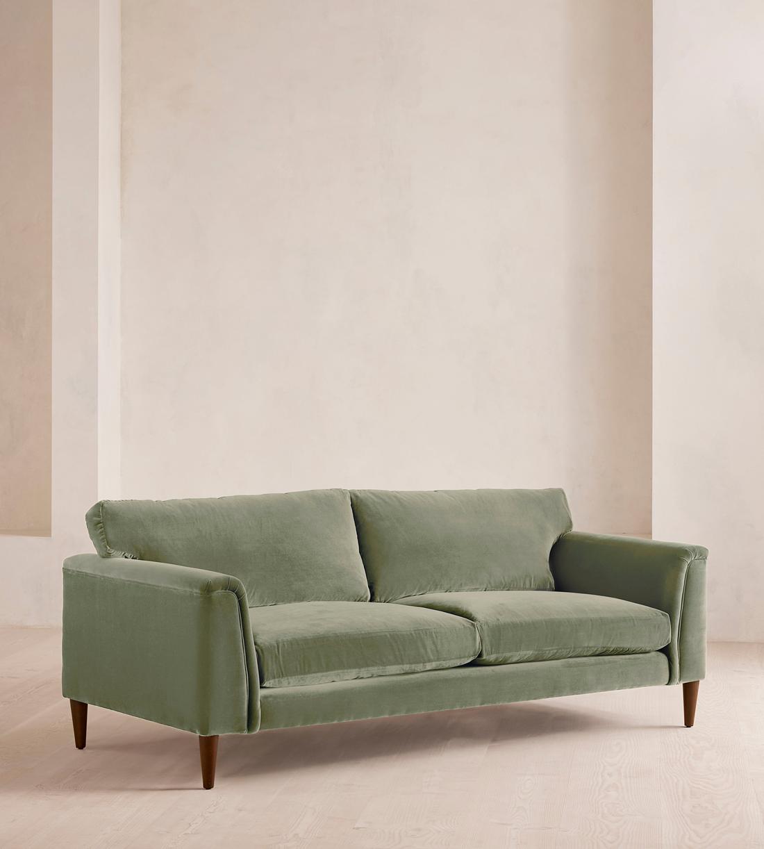 Reya Three Seater Sofa - Velvet - Seafoam - UK - Listing - Image 2