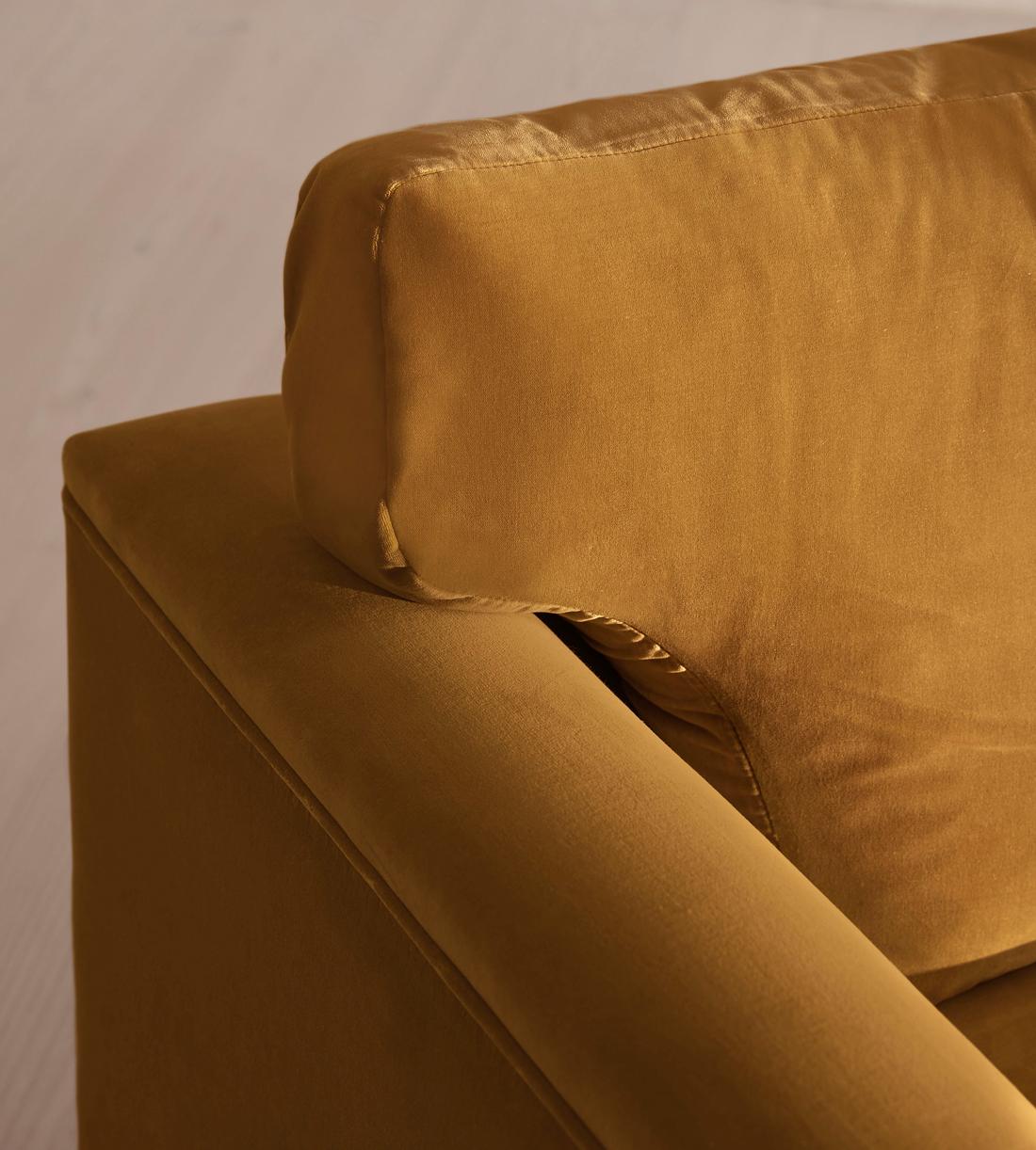 Reya Chaise-end Sofa - Velvet - Mustard - Images - Image 5