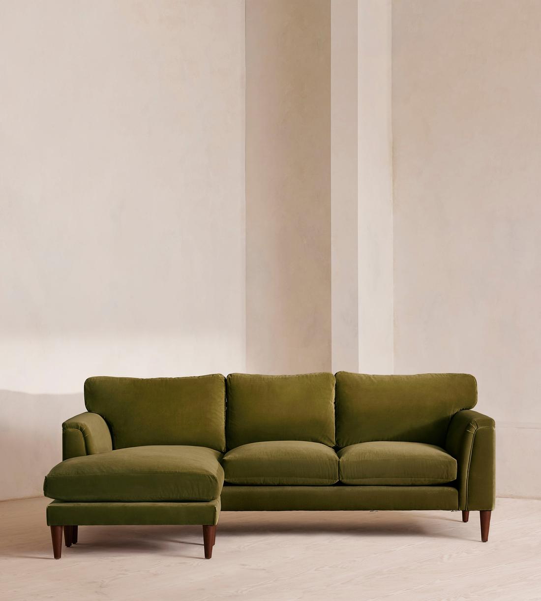 Reya Chaise-end Sofa - Velvet - Olive - Listing - Image 1