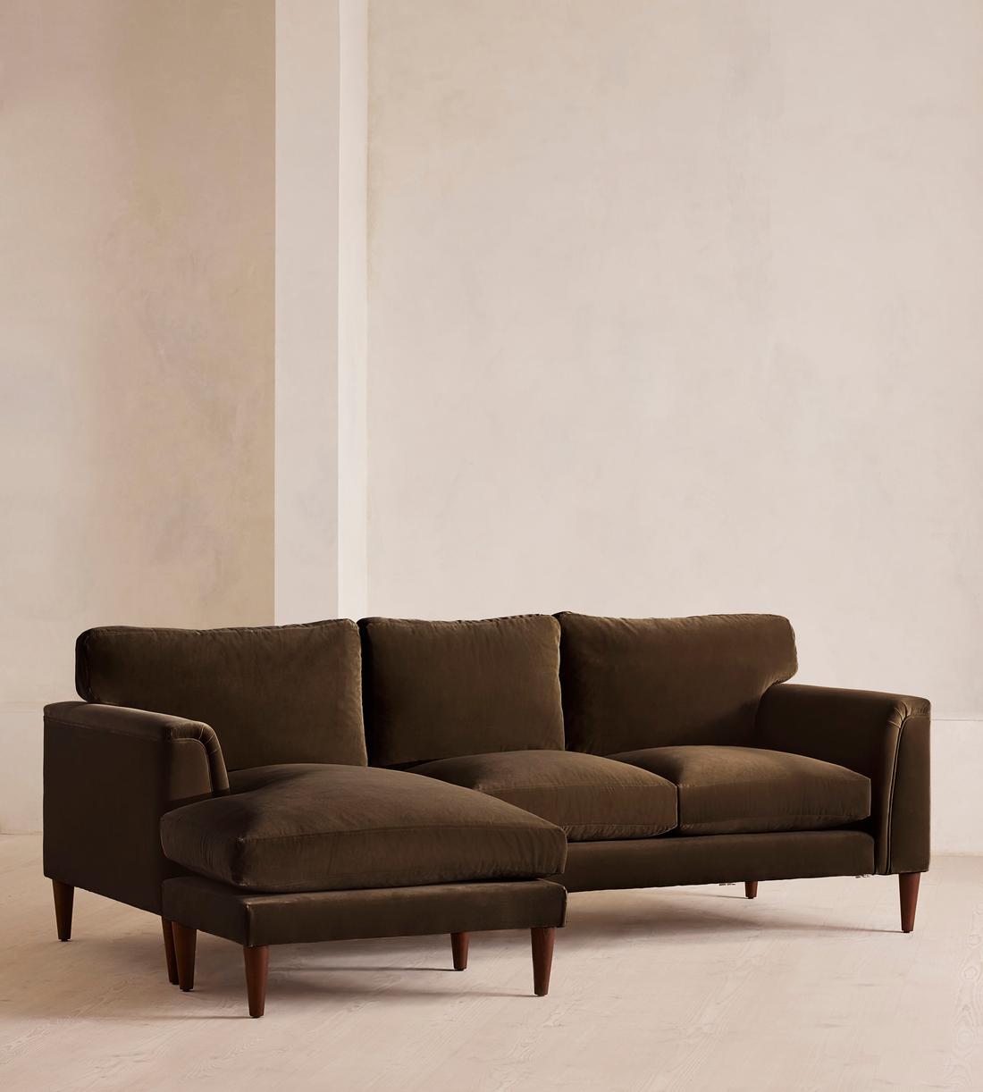 Reya Chaise-end - Sofa - Velvet - Chocolate - US - Listing - Image 2