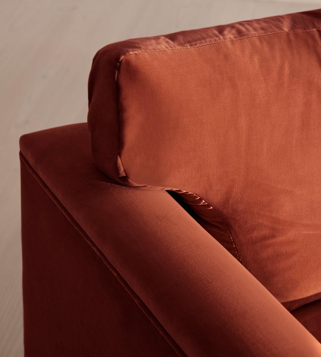 Reya Chaise-end Sofa - Velvet - Rust - Images - Image 5