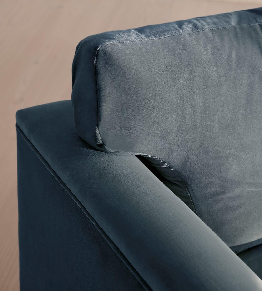 Reya Chaise-end Sofa - Velvet - Grey Blue - Images - Image 5
