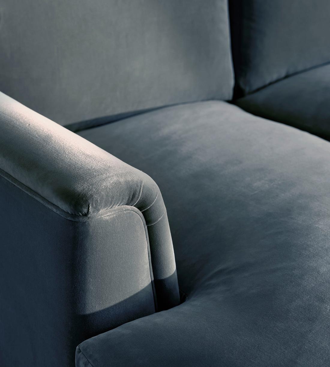 Reya Chaise-end Sofa - Velvet - Grey Blue - US - Images - Image 5