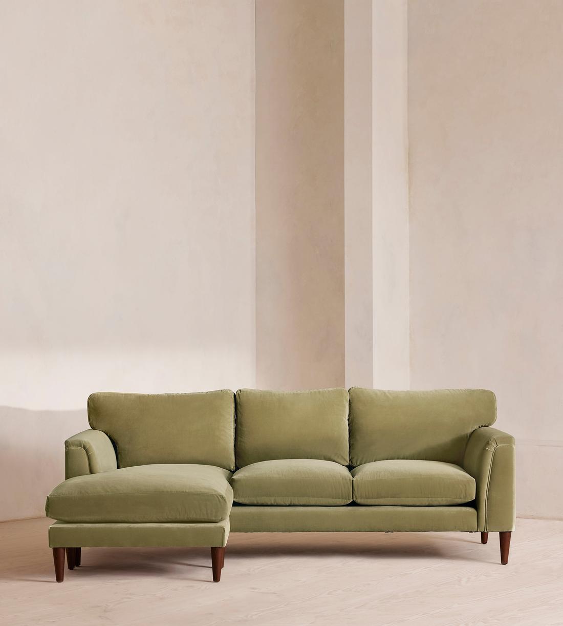 Reya Chaise-end Sofa - Velvet - Lichen - Listing - Image 1