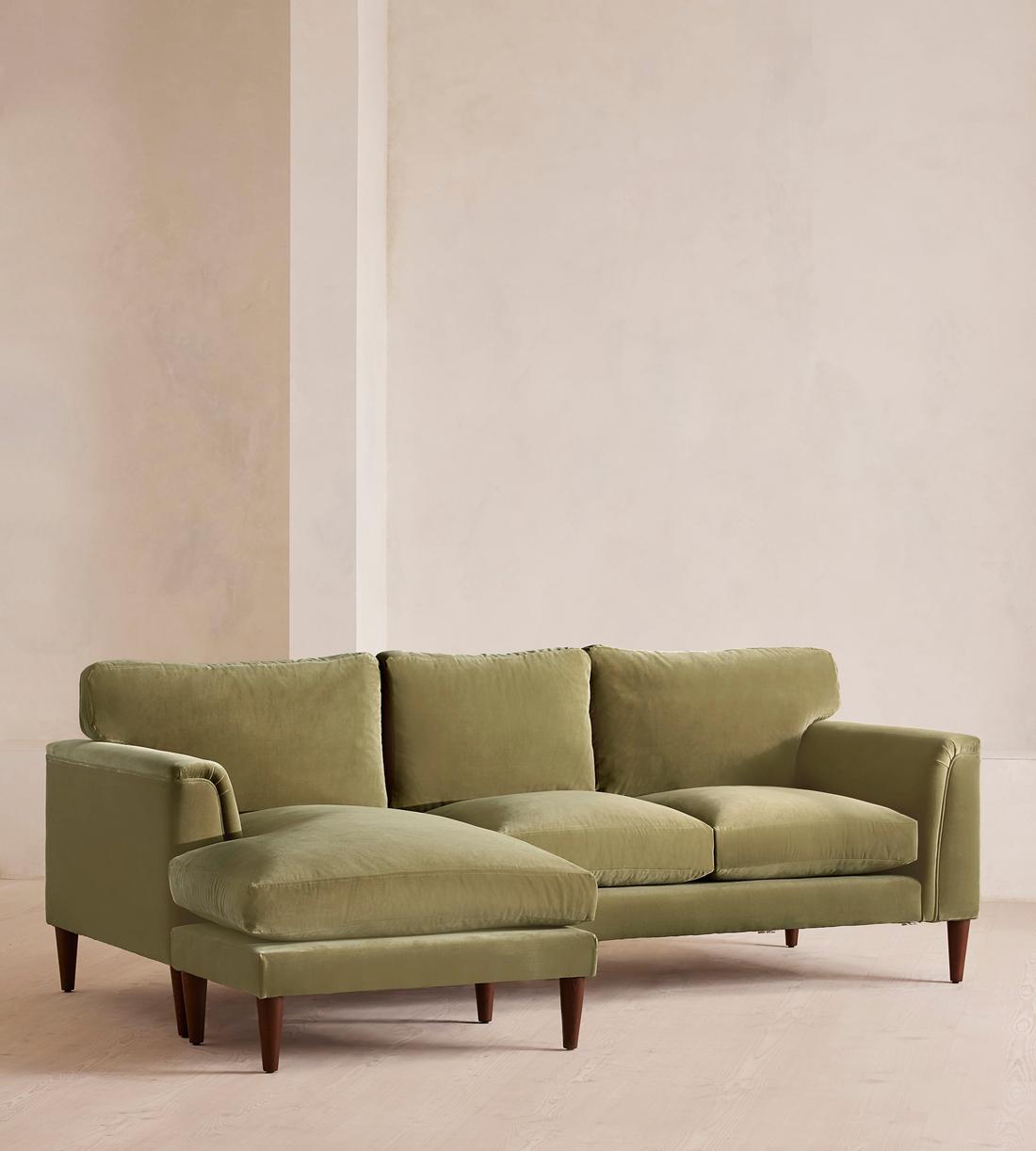 Reya Chaise-end Sofa - Velvet - Lichen - Listing - Image 2