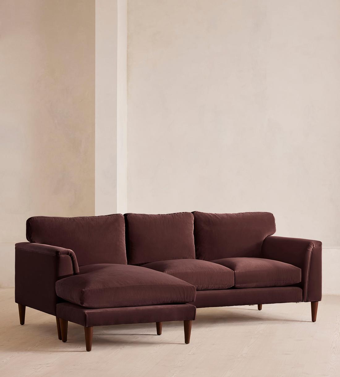 Reya Chaise-End Sofa - Velvet - Aubergine - US - Listing - Image 2