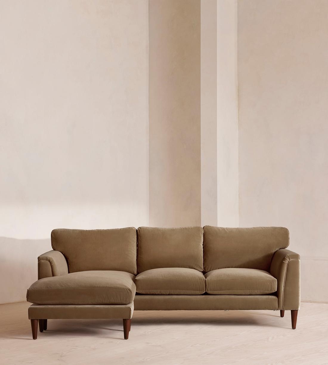 Reya Chaise-End Sofa - Velvet - Truffle - US - Listing - Image 1