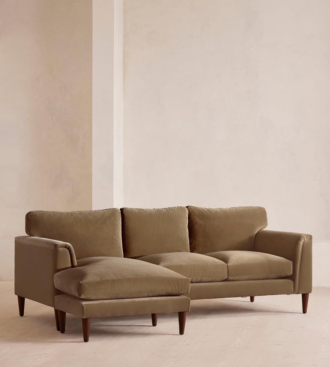 Reya Chaise-End Sofa - Velvet - Truffle - US - Listing - Image 2