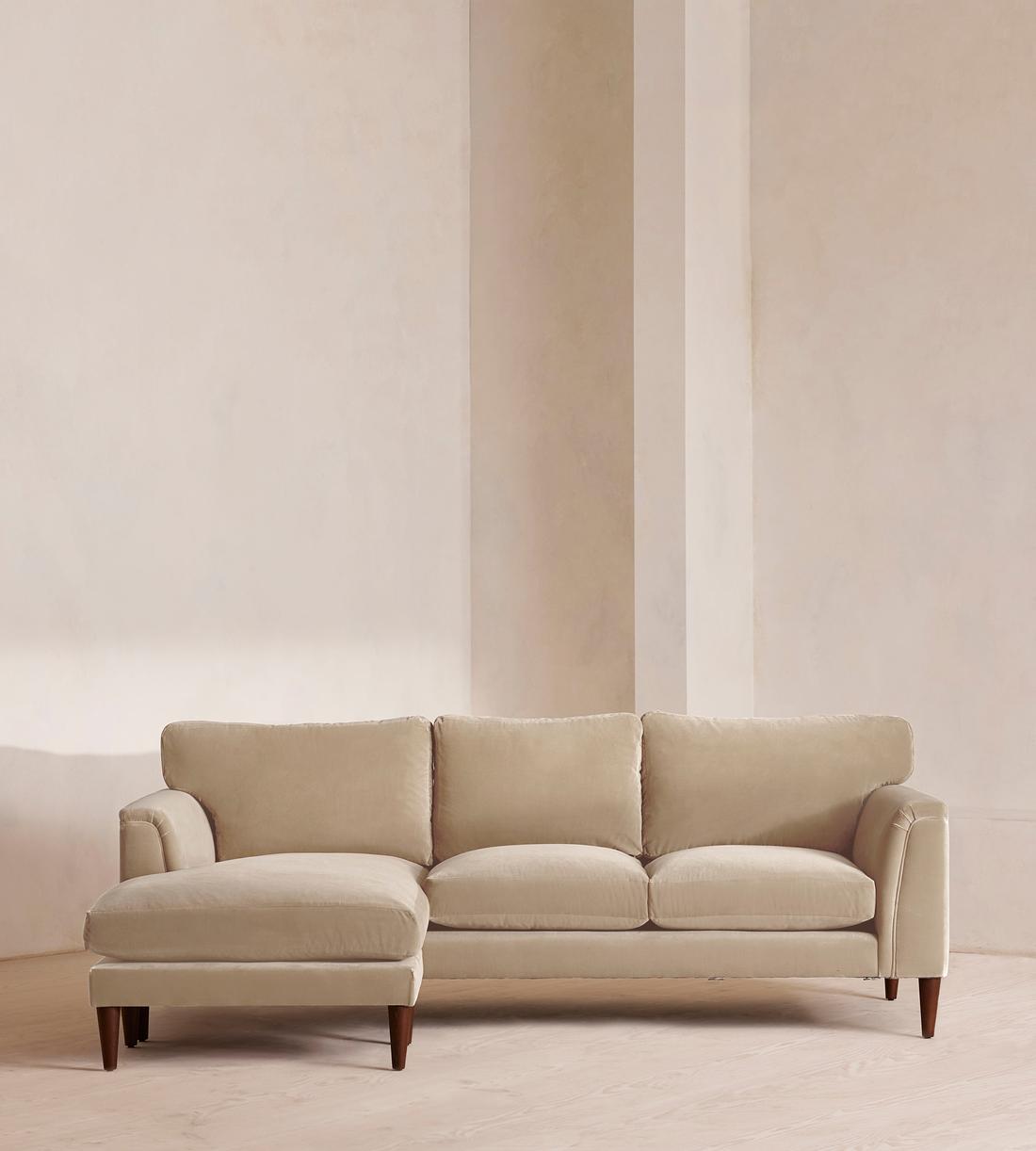 Reya Chaise-End Sofa - Velvet - Oyster - US - Listing - Image 1