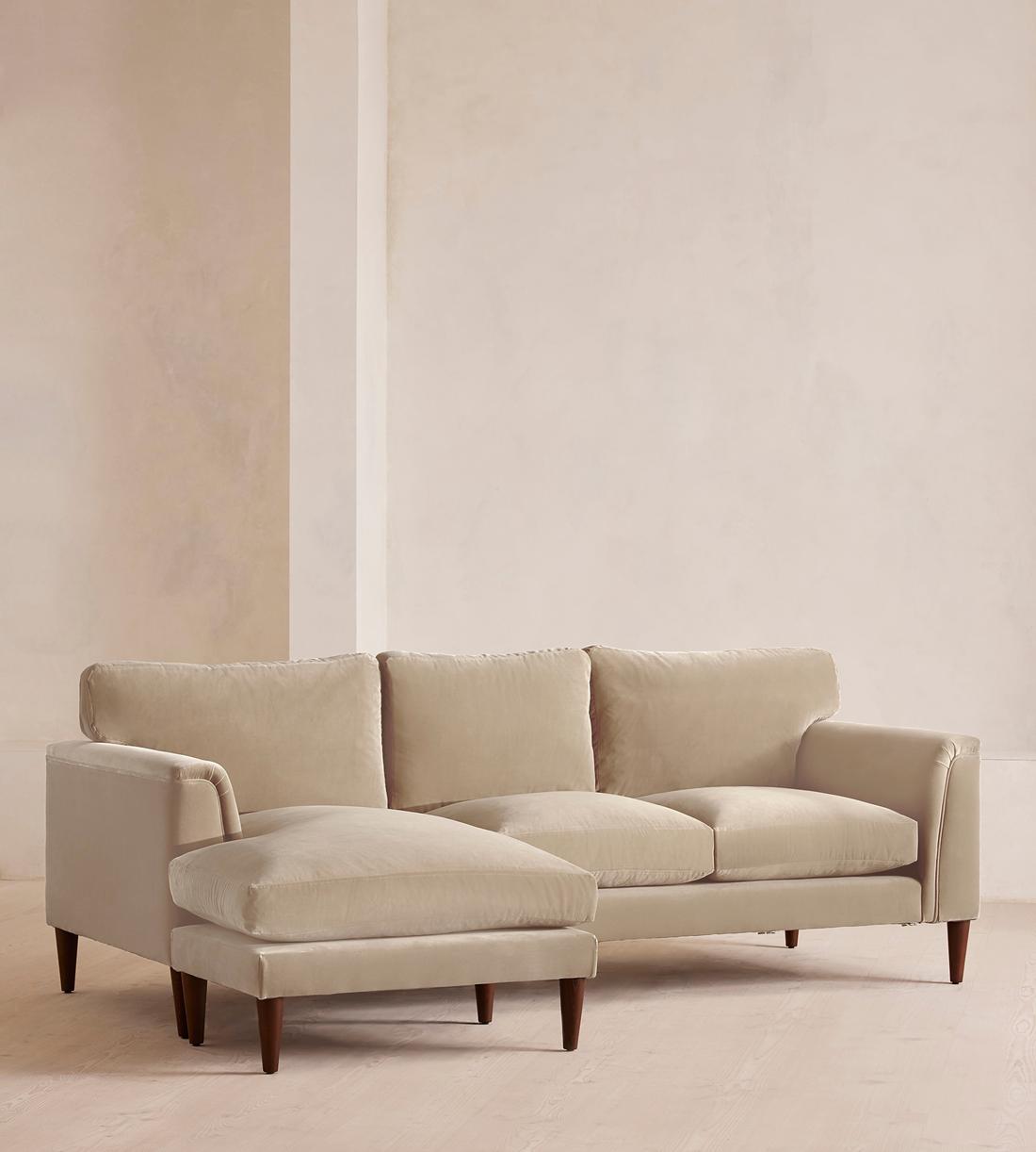 Reya Chaise-End Sofa - Velvet - Oyster - US - Listing - Image 2