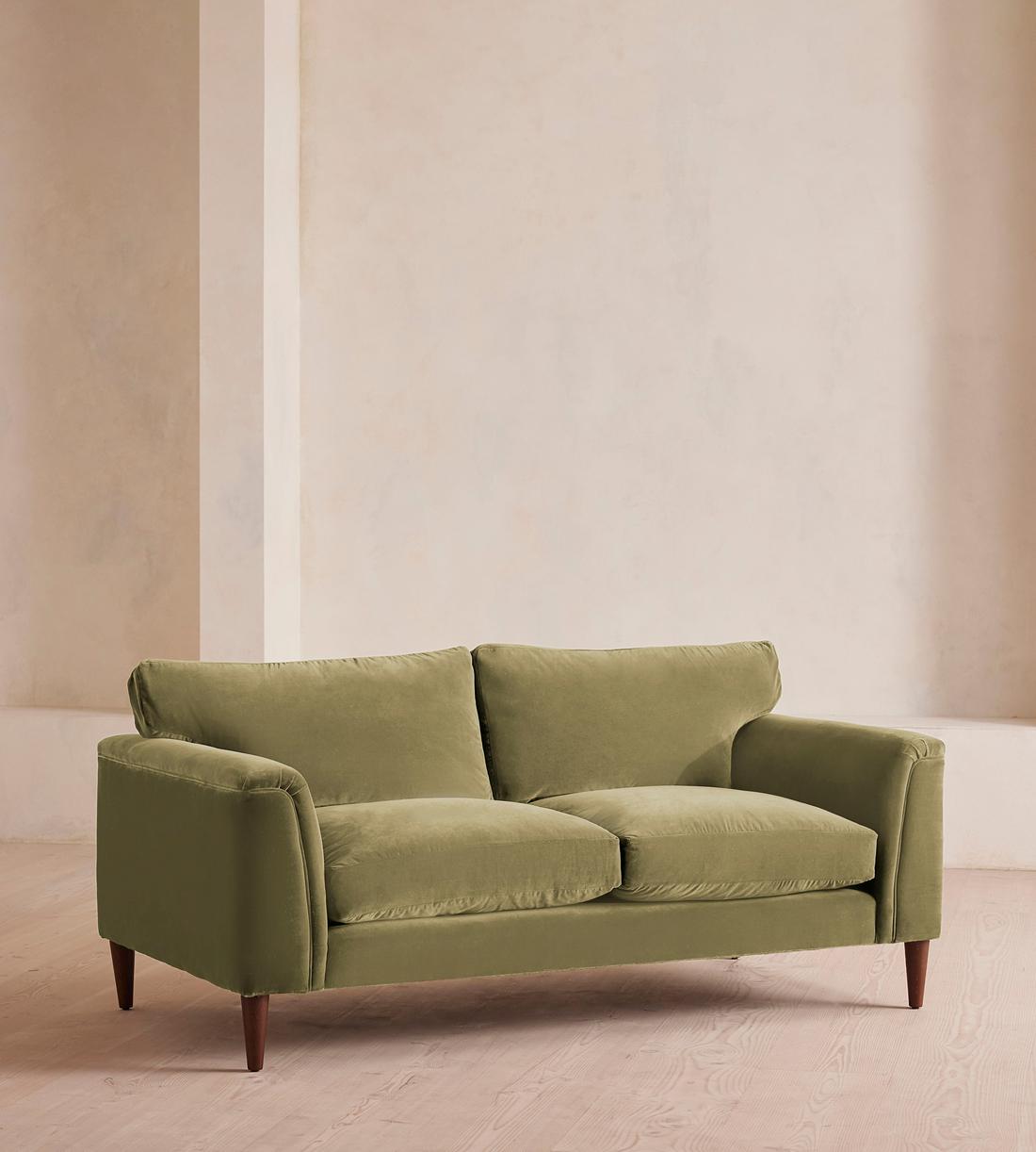Reya Two Seater Sofa - Velvet - Lichen - US - Listing - Image 2