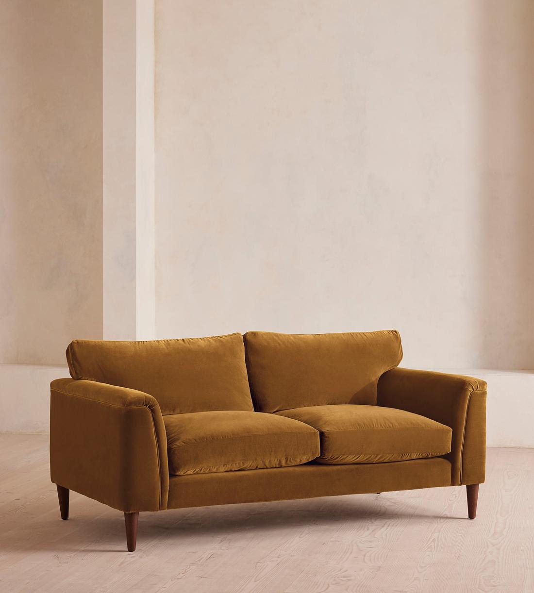Reya Two Seater Sofa - Velvet - Mustard - US - Listing - Image 2