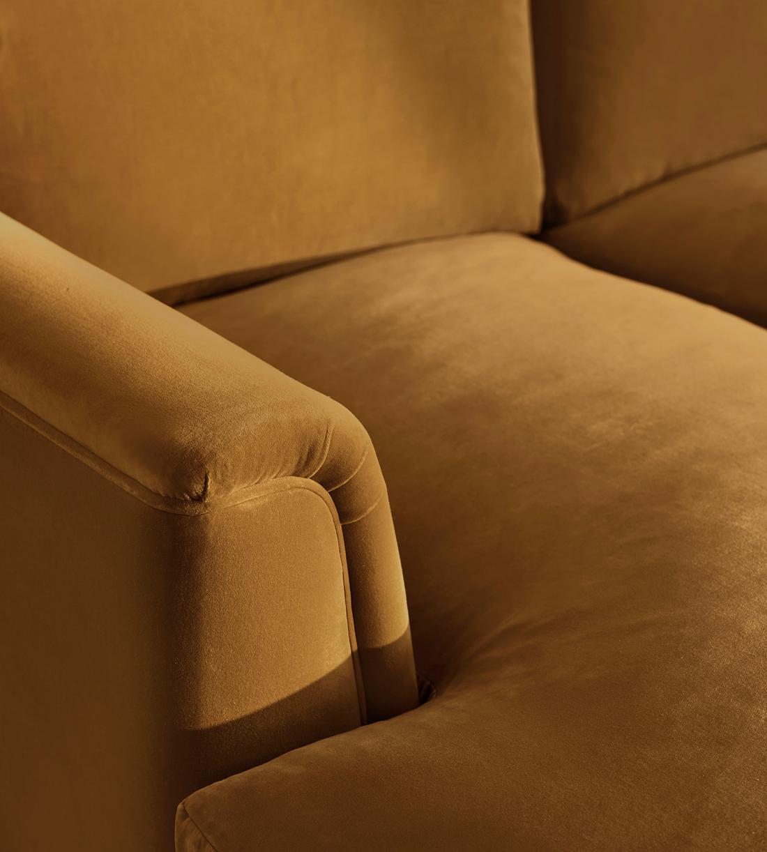 Reya Two Seater Sofa - Velvet - Mustard - US - Images - Image 5