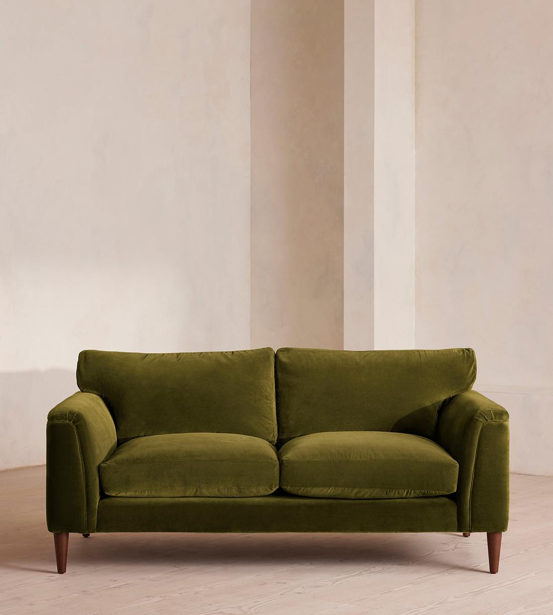 Reya Two Seater Sofa - Velvet - Olive - US - Listing - Image 1