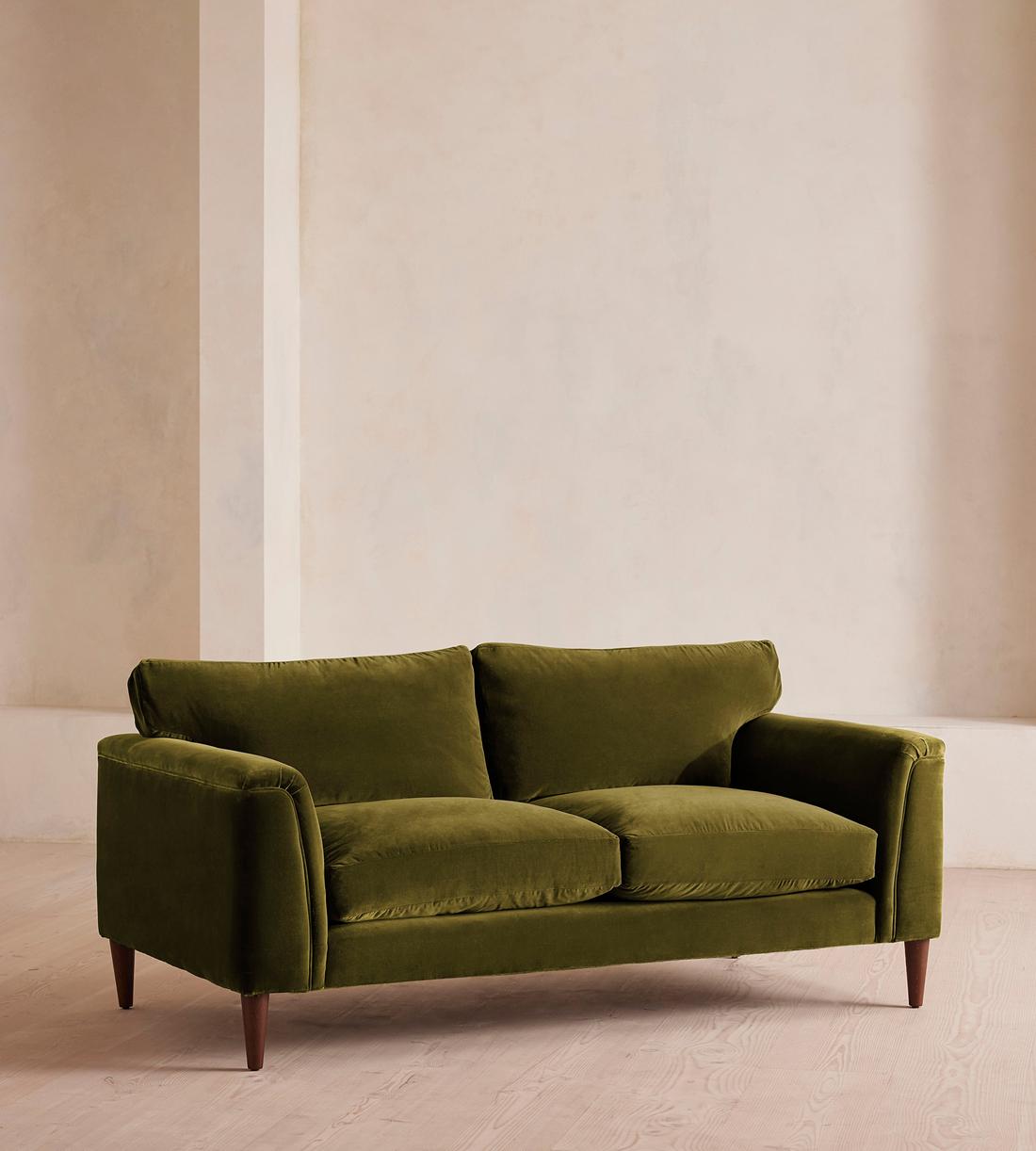 Reya Two Seater Sofa - Velvet - Olive - US - Listing - Image 2