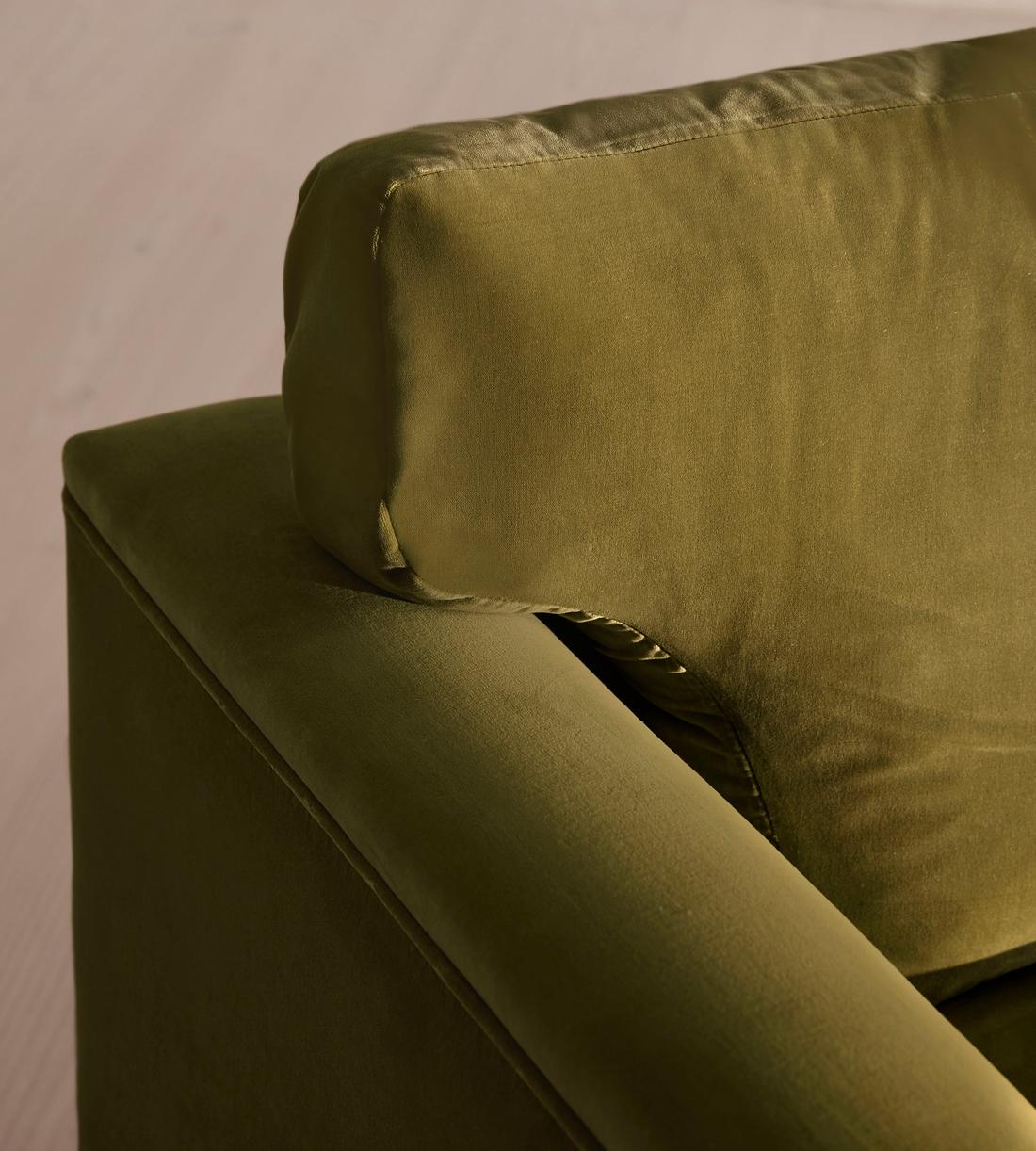Reya Two Seater Sofa - Velvet - Olive - US - Images - Image 6