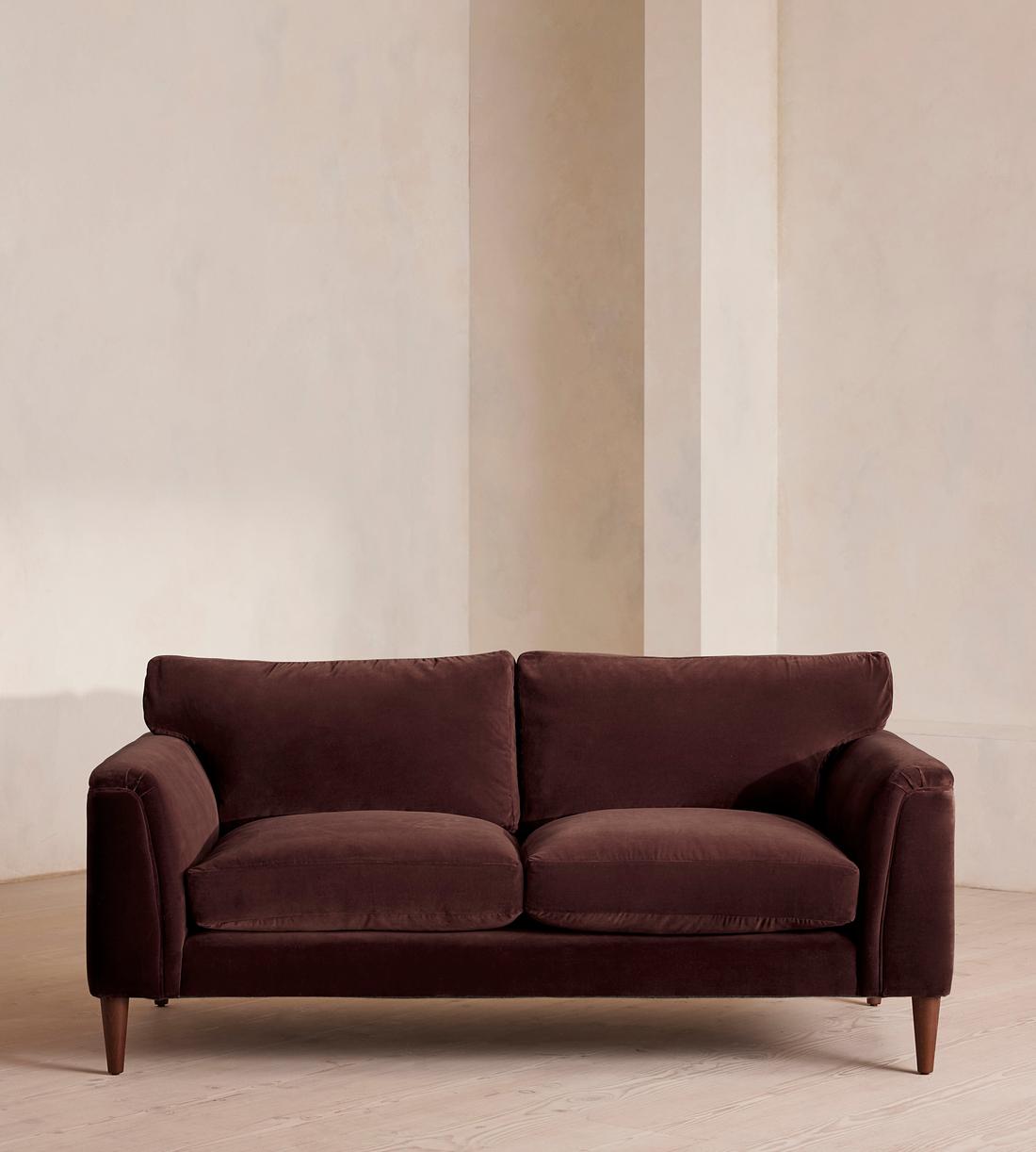 Reya Two Seater Sofa - Velvet - Aubergine - US - Listing - Image 1