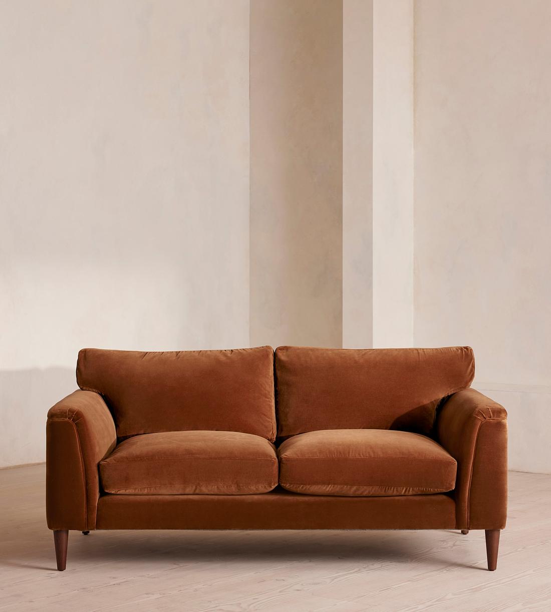 Reya Two Seater Sofa - Velvet - Cinnamon - US - Listing - Image 1