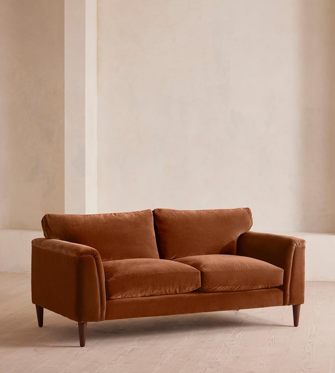 Reya Two Seater Sofa - Velvet - Cinnamon - US - Listing - Image 2