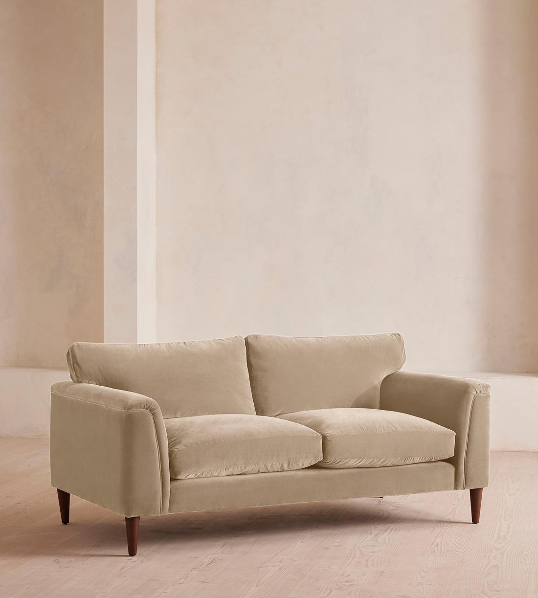 Reya Two Seater Sofa - Velvet - Oyster - US - Listing - Image 2