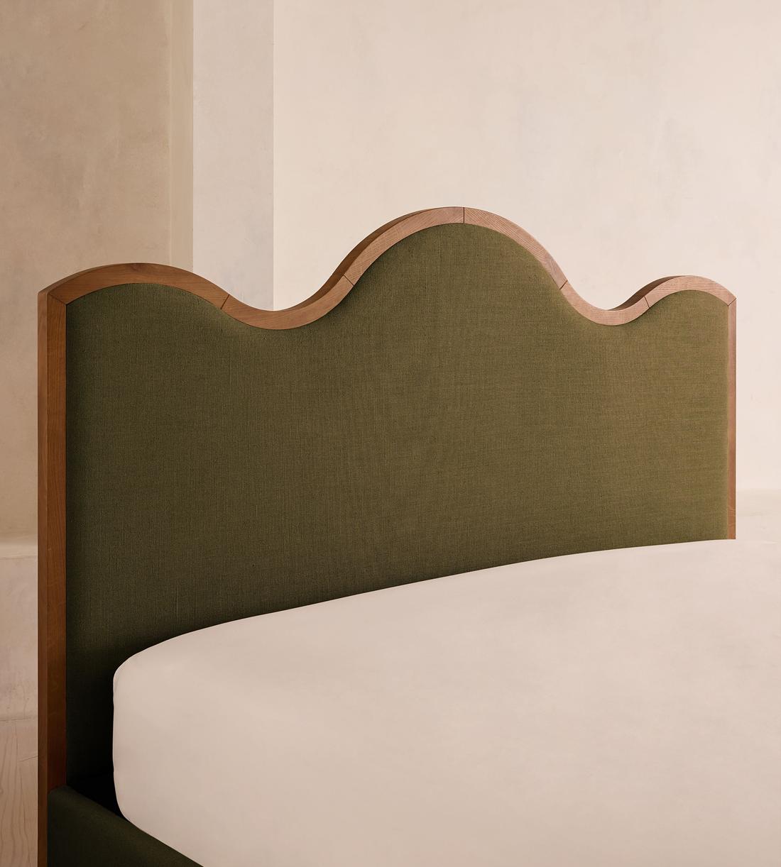 Aubrey Bed - King - Linen - Olive - Images - Image 4