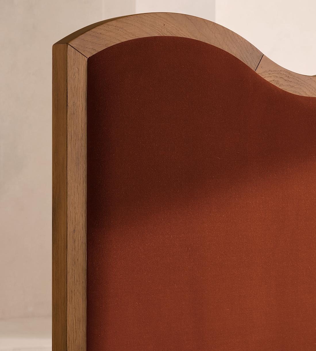 Aubrey Bed - King - Velvet - Rust - Images - Image 4