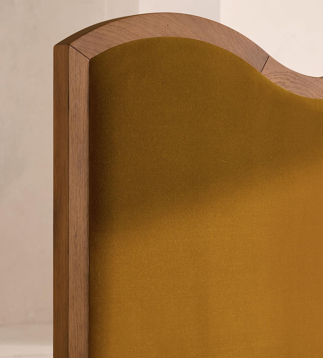 Aubrey Bed - King - Velvet - Mustard - Images - Image 4