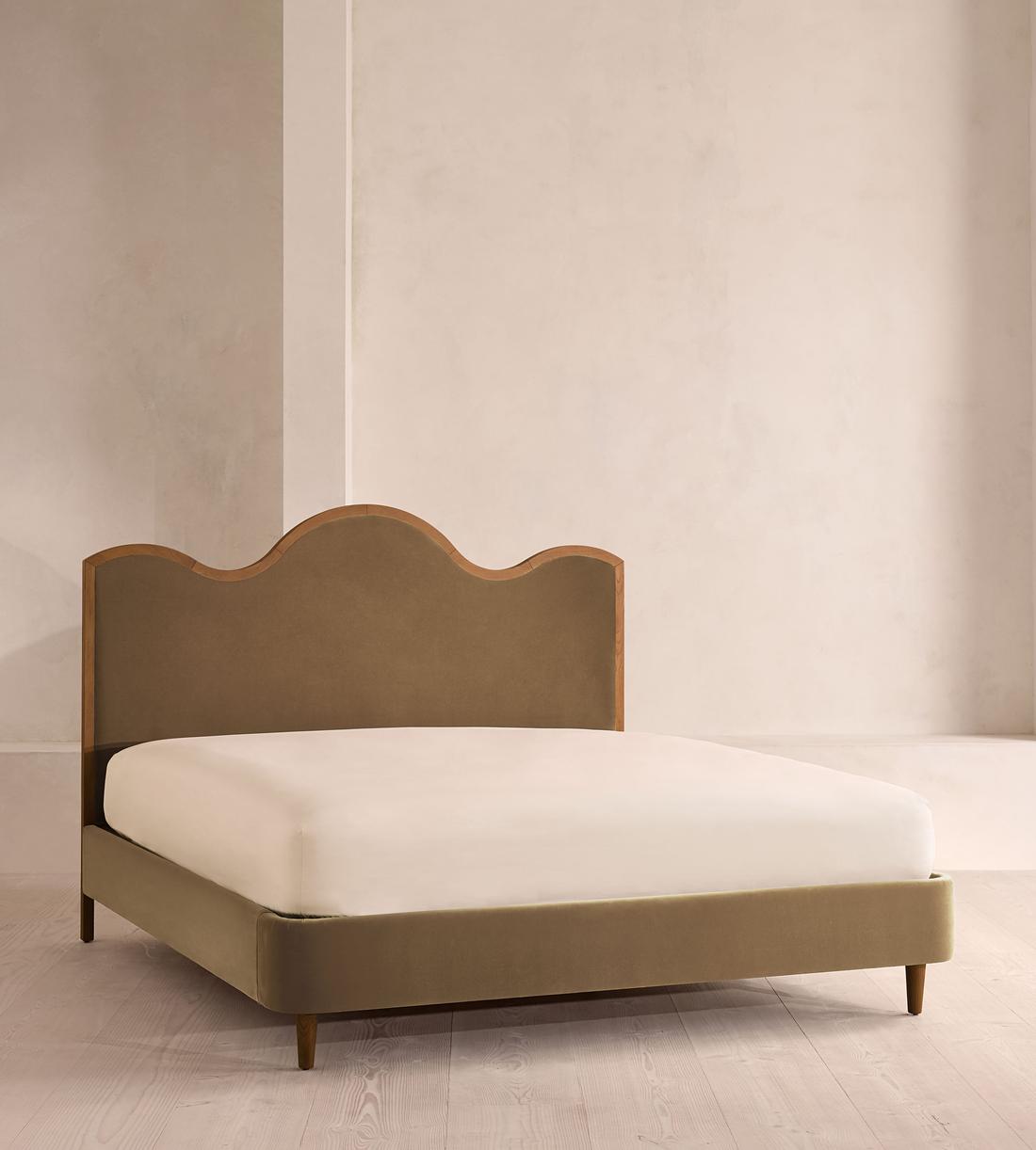 Aubrey Bed - Queen - Velvet - Truffle - US - Listing - Image 1