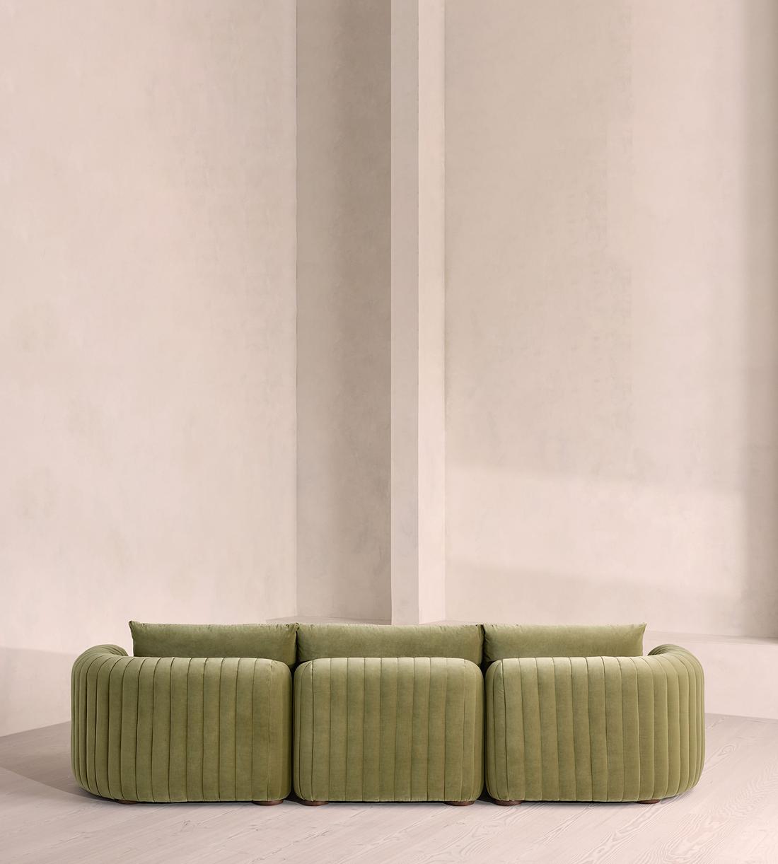 Vivienne Deeper Sit Modular Sofa - Four Seater - Velvet Lichen UK - Images - Image 4