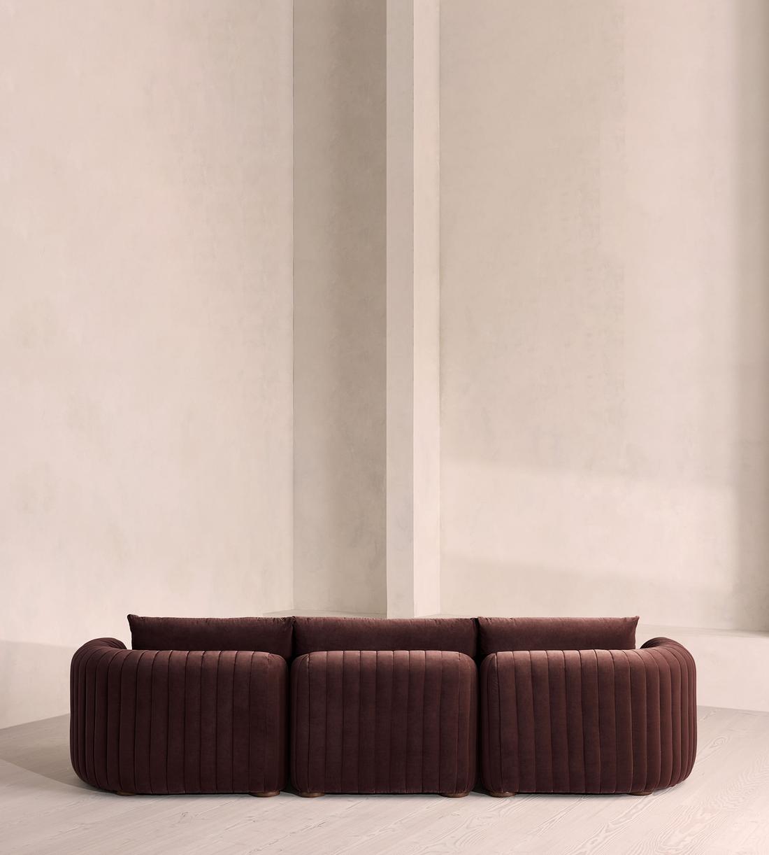 Vivienne Modular Sofa - Four Seater - Velvet - Aubergine - UK - Images - Image 4