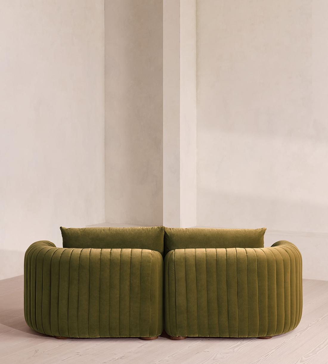 Vivienne Deeper Sit Modular Sofa - Three Seater - Velvet Olive UK - Images - Image 4