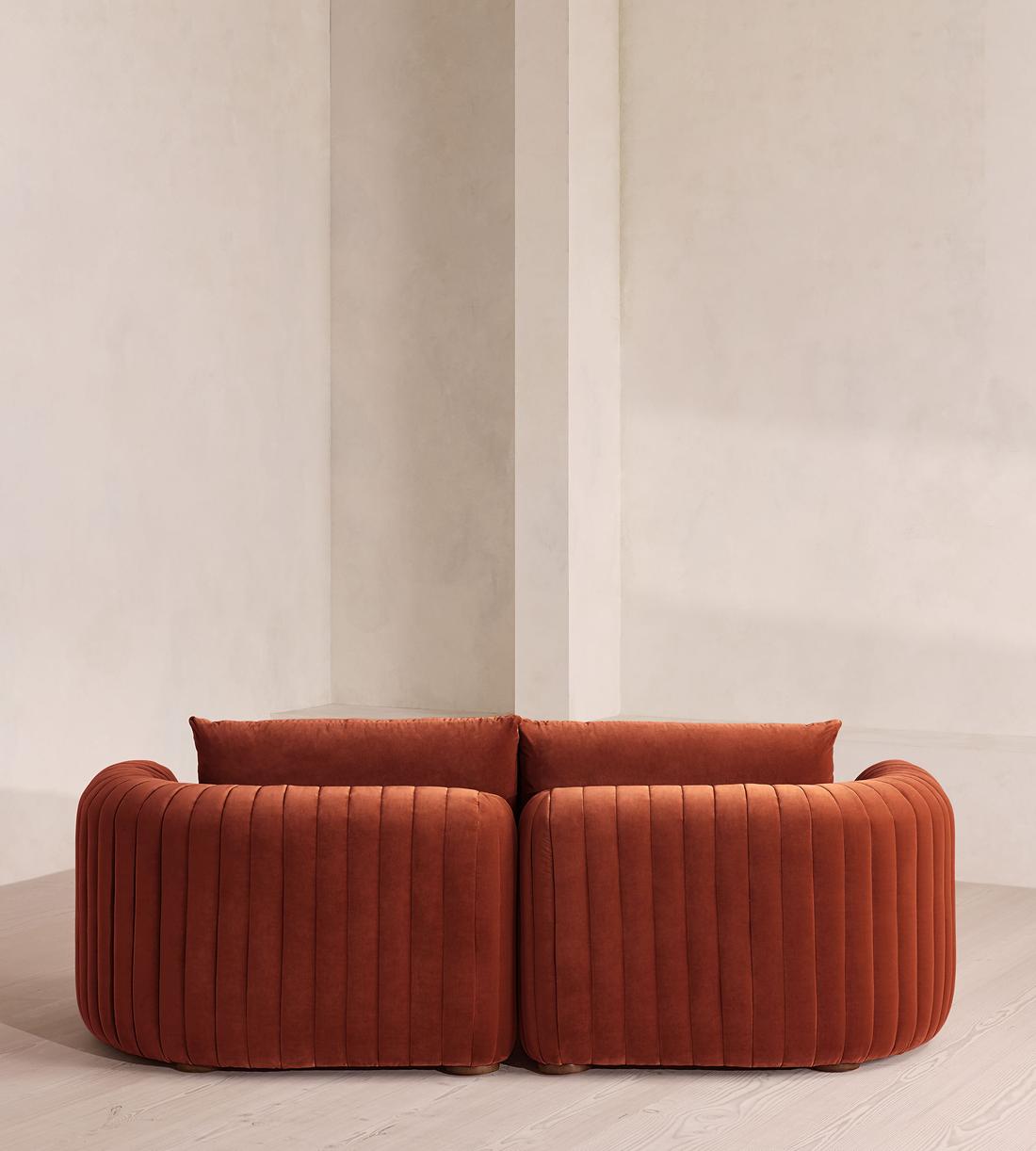 Vivienne Deeper Sit Sectional Sofa - Three Seater - Velvet Rust US - Images - Image 4