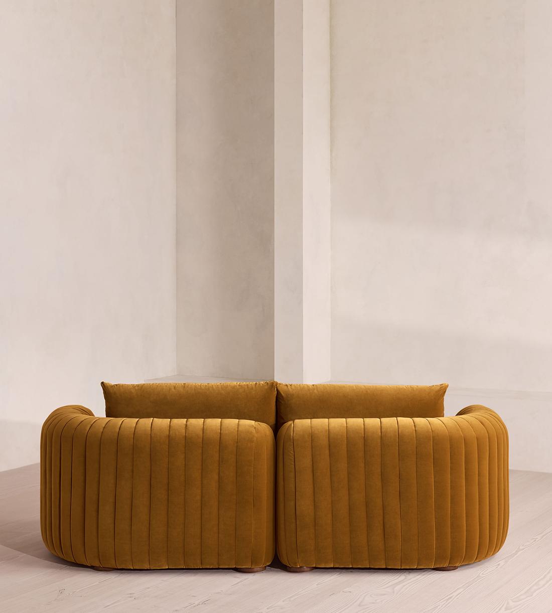 Vivienne Deeper Sit Modular Sofa - Three Seater - Velvet Mustard UK - Images - Image 4