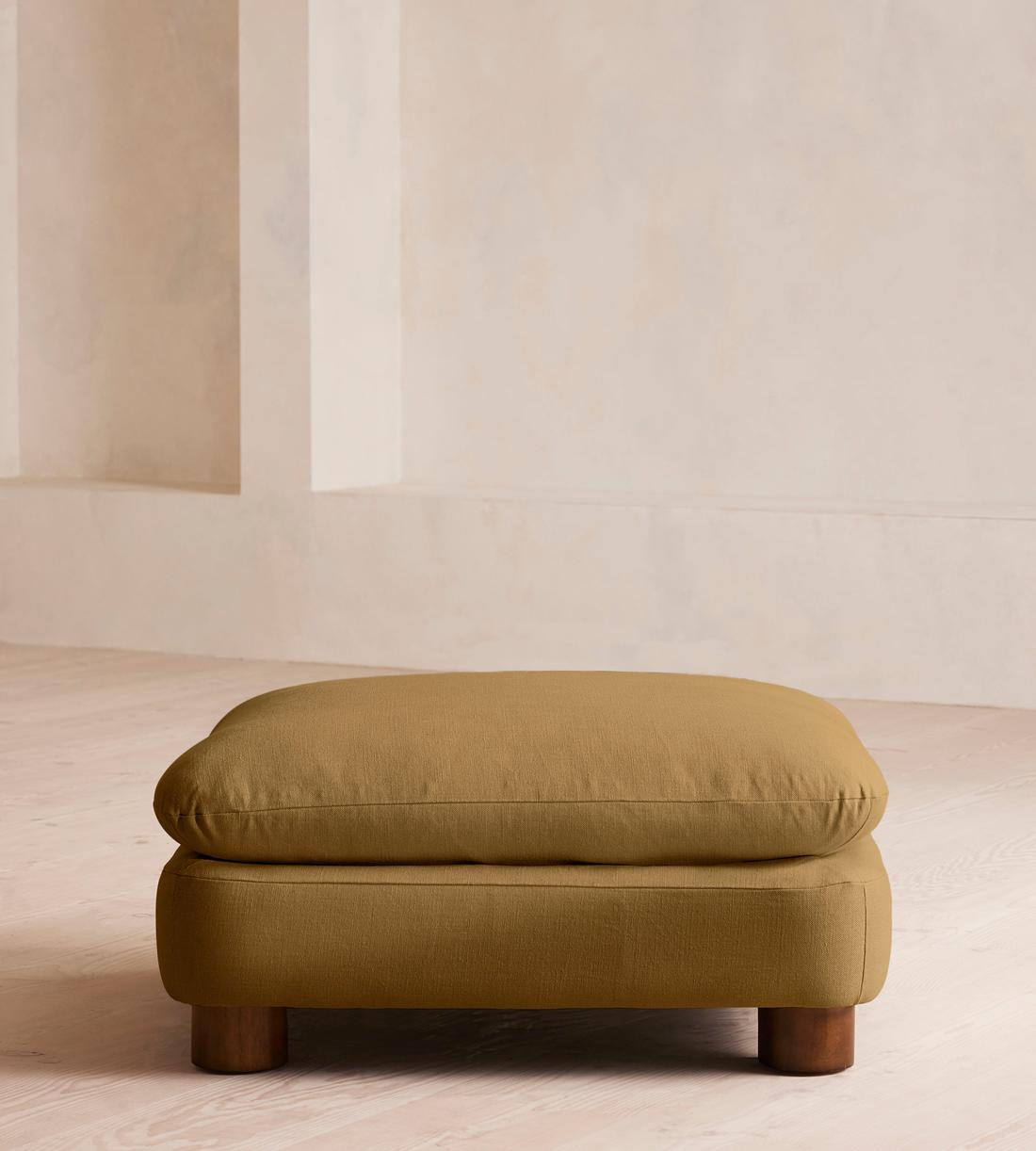 Vivienne Ottoman - Linen - Ochre - Listing - Image 2