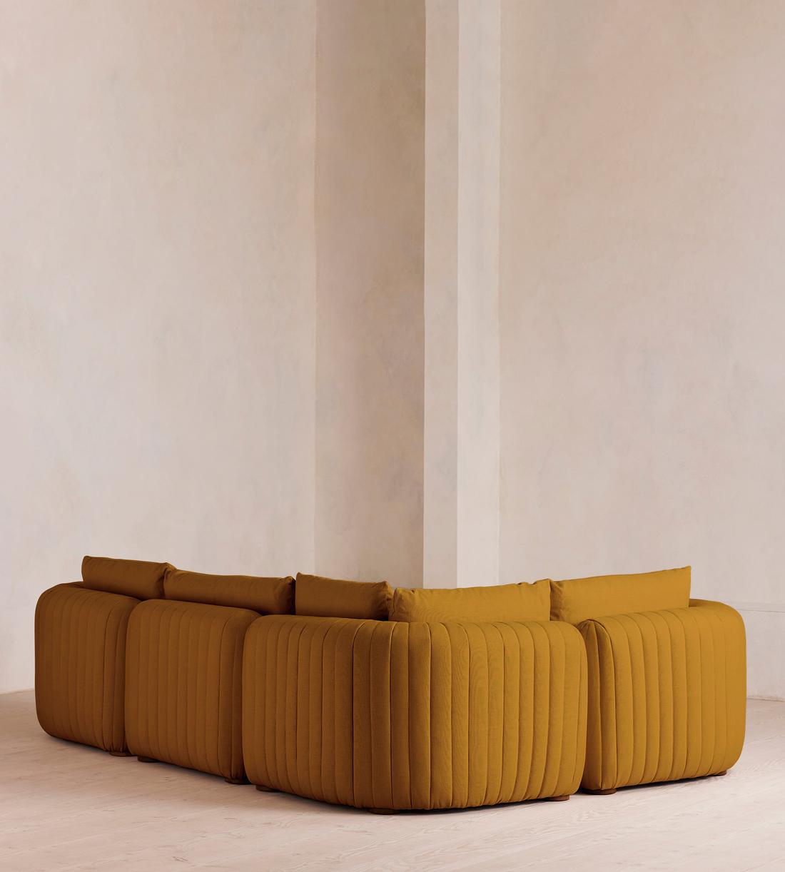 Vivienne Deeper Sit Modular Sofa - L-Shape Sofa - Linen - Turmeric - UK - Images - Image 3