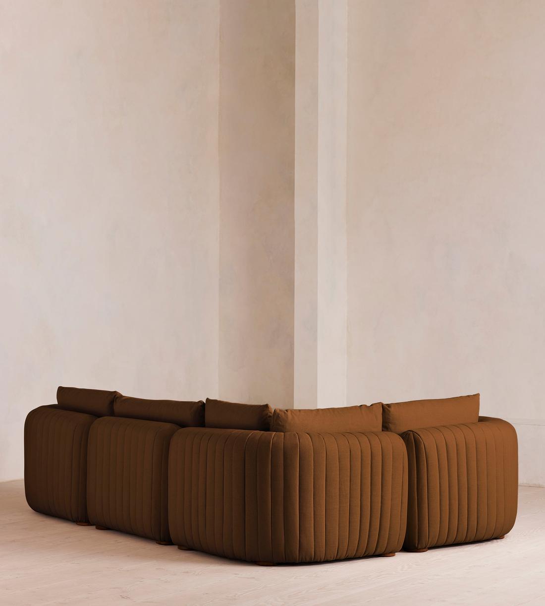 Vivienne Modular Sofa - L-Shape Sofa - Linen - Terracotta - UK - Images - Image 3