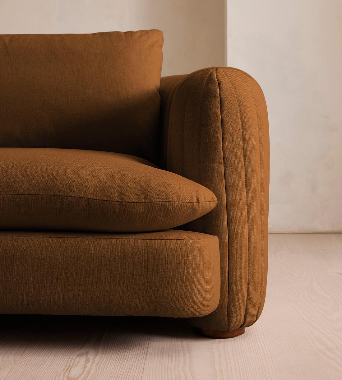 Vivienne Deeper Sit Modular Sofa - L-Shape Sofa - Linen - Terracotta - UK - Images - Image 5