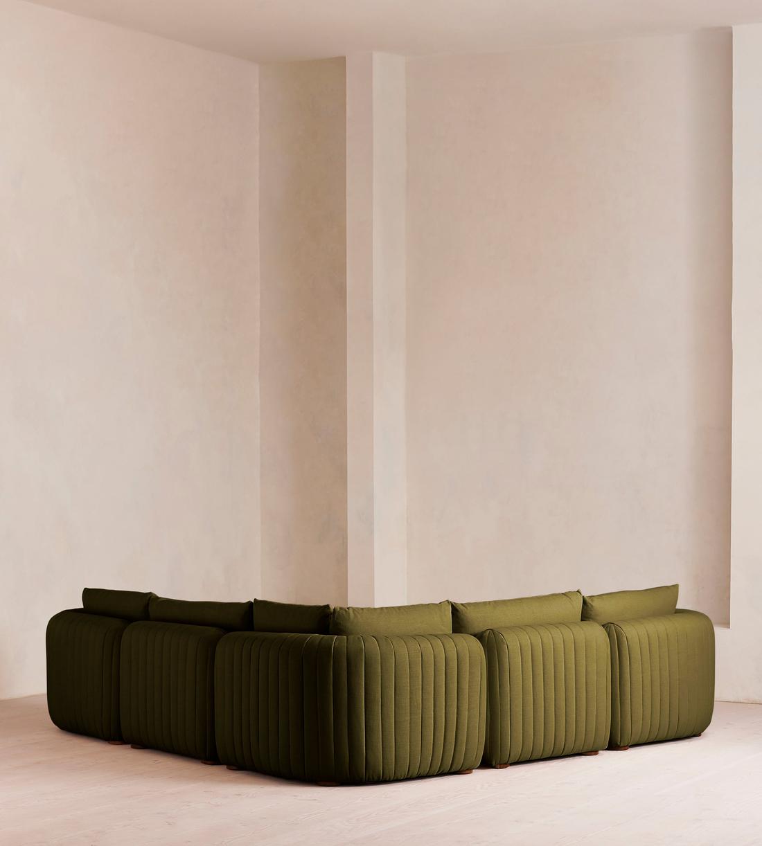 Vivienne Deeper Sit Sectional Sofa - Corner Sofa - Linen - Olive - US - Images - Image 3
