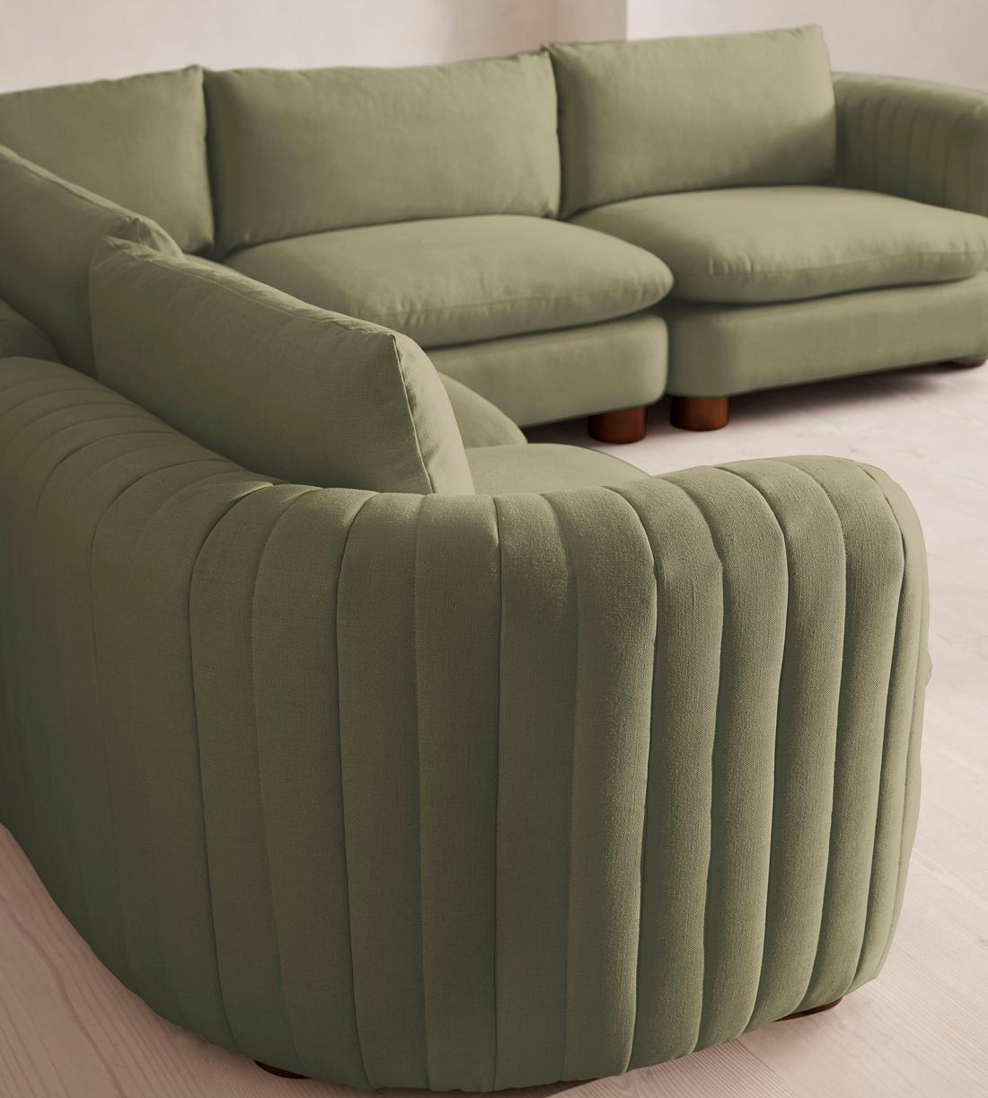 Vivienne Deeper Sit Modular Sofa - Corner Sofa - Linen - Sage - Images - Image 4